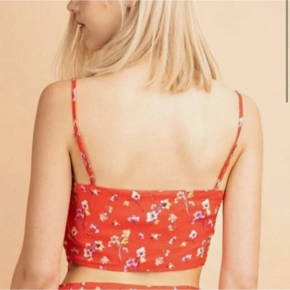 Floral Tie-Front Top - Picture 3 of 7